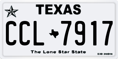 TX license plate CCL7917