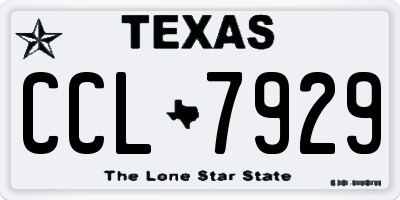TX license plate CCL7929