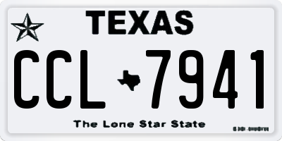 TX license plate CCL7941