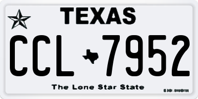 TX license plate CCL7952