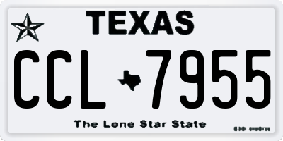 TX license plate CCL7955