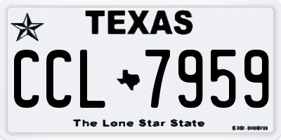 TX license plate CCL7959