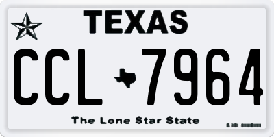 TX license plate CCL7964