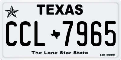 TX license plate CCL7965