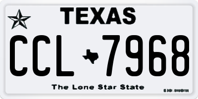 TX license plate CCL7968