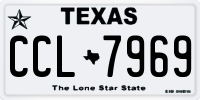 TX license plate CCL7969