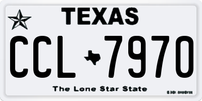 TX license plate CCL7970