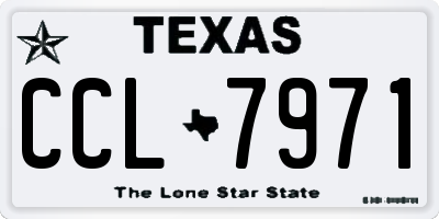 TX license plate CCL7971