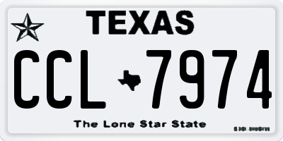 TX license plate CCL7974