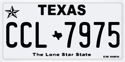 TX license plate CCL7975