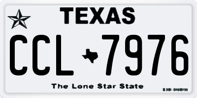 TX license plate CCL7976