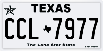 TX license plate CCL7977