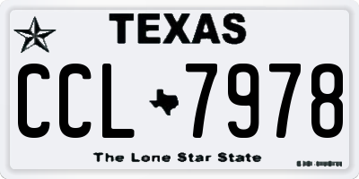TX license plate CCL7978