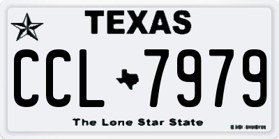 TX license plate CCL7979
