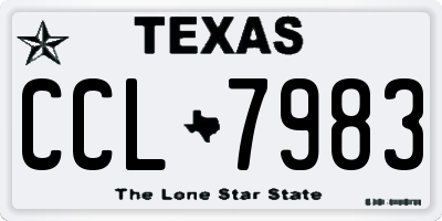 TX license plate CCL7983