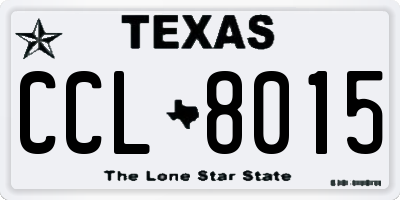 TX license plate CCL8015