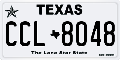 TX license plate CCL8048