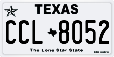 TX license plate CCL8052