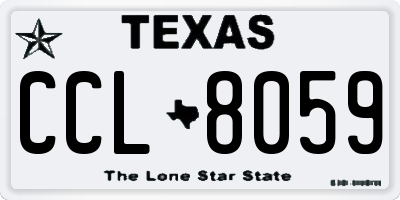 TX license plate CCL8059