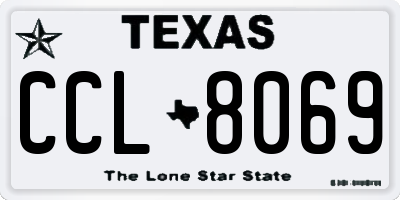 TX license plate CCL8069