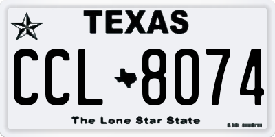 TX license plate CCL8074