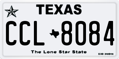 TX license plate CCL8084