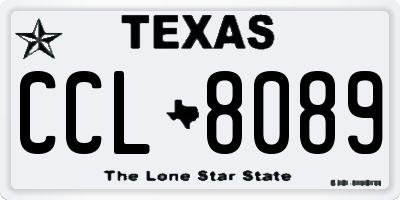 TX license plate CCL8089