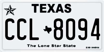 TX license plate CCL8094