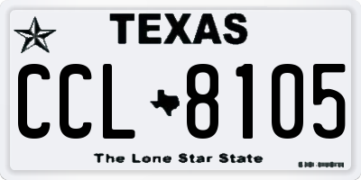 TX license plate CCL8105