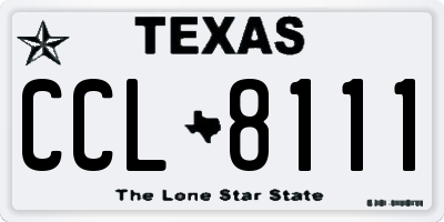 TX license plate CCL8111