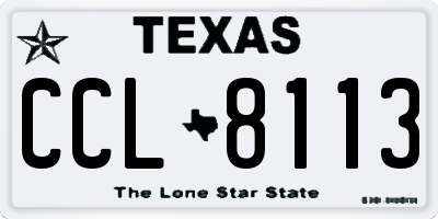 TX license plate CCL8113