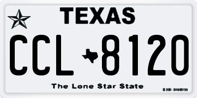 TX license plate CCL8120