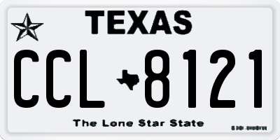 TX license plate CCL8121
