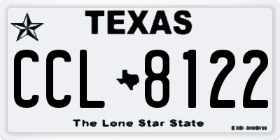 TX license plate CCL8122