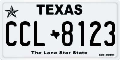 TX license plate CCL8123