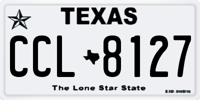 TX license plate CCL8127