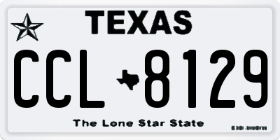 TX license plate CCL8129