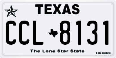 TX license plate CCL8131