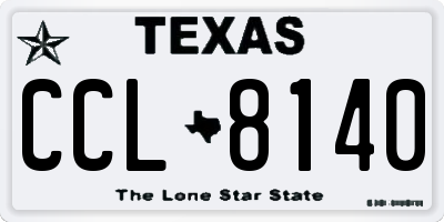 TX license plate CCL8140