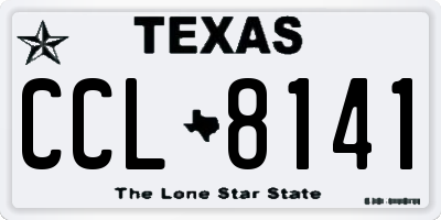 TX license plate CCL8141