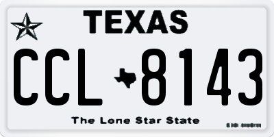 TX license plate CCL8143