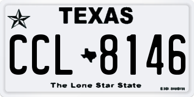 TX license plate CCL8146
