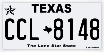 TX license plate CCL8148