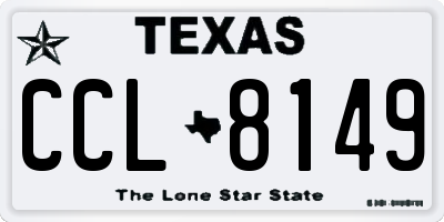 TX license plate CCL8149