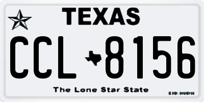 TX license plate CCL8156