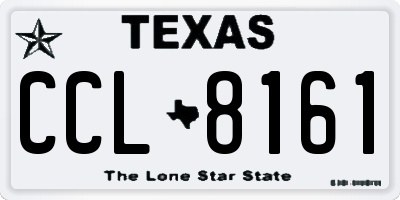 TX license plate CCL8161