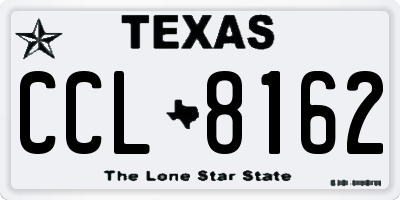TX license plate CCL8162