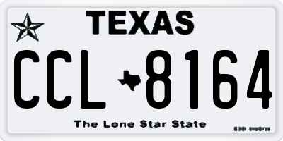 TX license plate CCL8164
