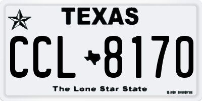 TX license plate CCL8170
