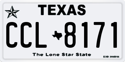 TX license plate CCL8171